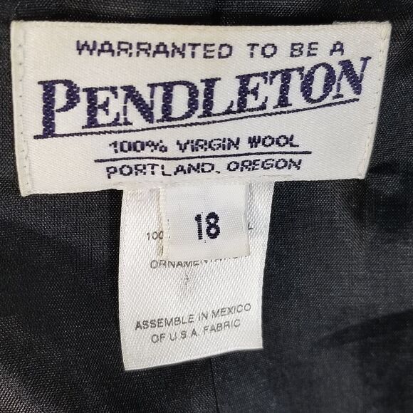 Pendleton Suit womens 18 Gray Herringbone Jacket Pants Luxury Wool vintage - Picture 14 of 16